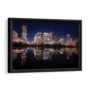 austin skyline framed canvas black frame