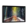 bamboo forest framed canvas black frame