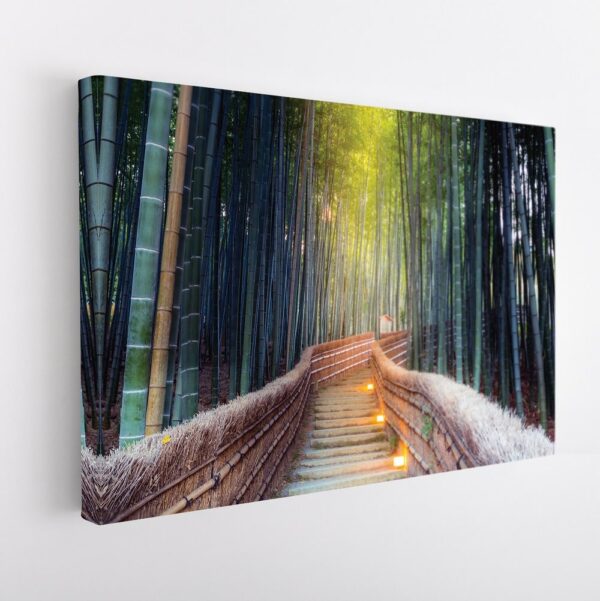 bamboo forest stretched canvas