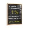 become one per cent framed canvas natural beige