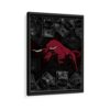 bull market framed canvas black frame