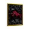 bull market framed canvas gold frame