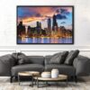 chicago skyline floating frame canvas