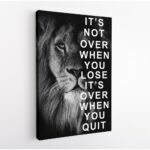 lion motivation quote canvas art