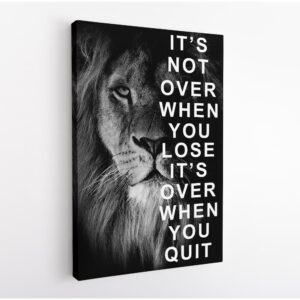 lion motivation quote canvas art