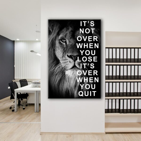 lion motivation quote canvas1