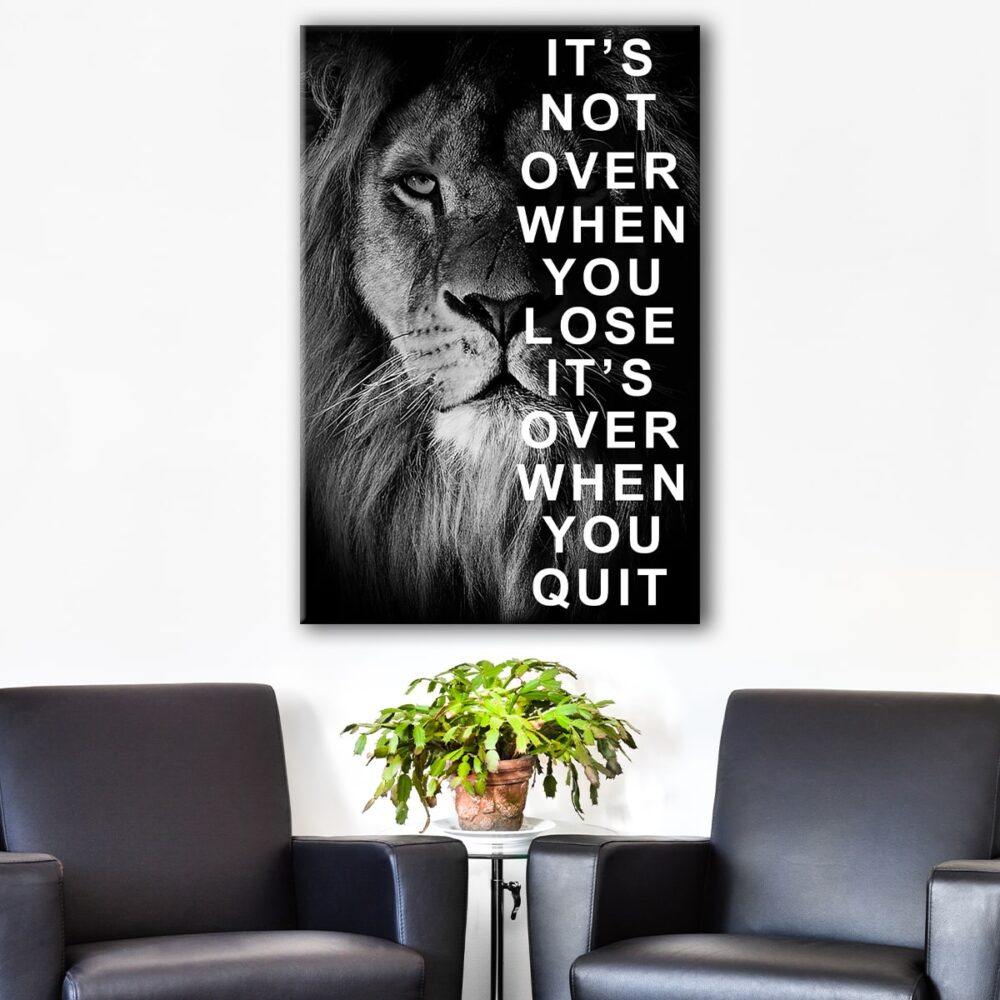 lion motivation quote canvas2