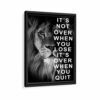 lion motivation quote framed canvas black frame