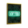 shining money framed canvas gold frame