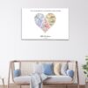 1 panels 3 cities heart canvas art