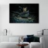 1 panels cat in war canvas art