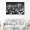 1 panels charlotte black & white skyline canvas art