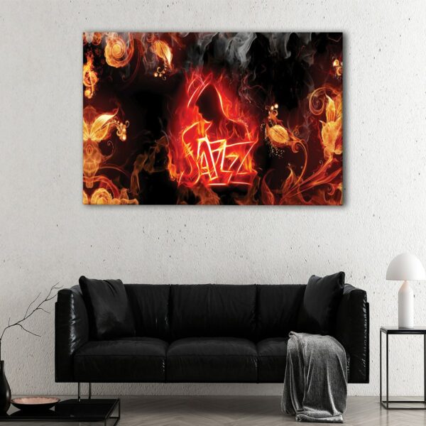 1 panels fire jazz canvas art