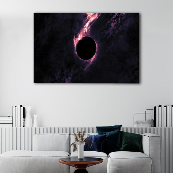 1 panels solar eclipse canvas art