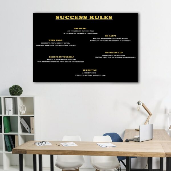 1 panels success rules canvas art