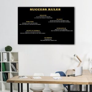 1 panels success rules canvas art