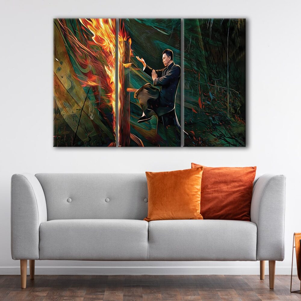 3 panels ip man canvas art