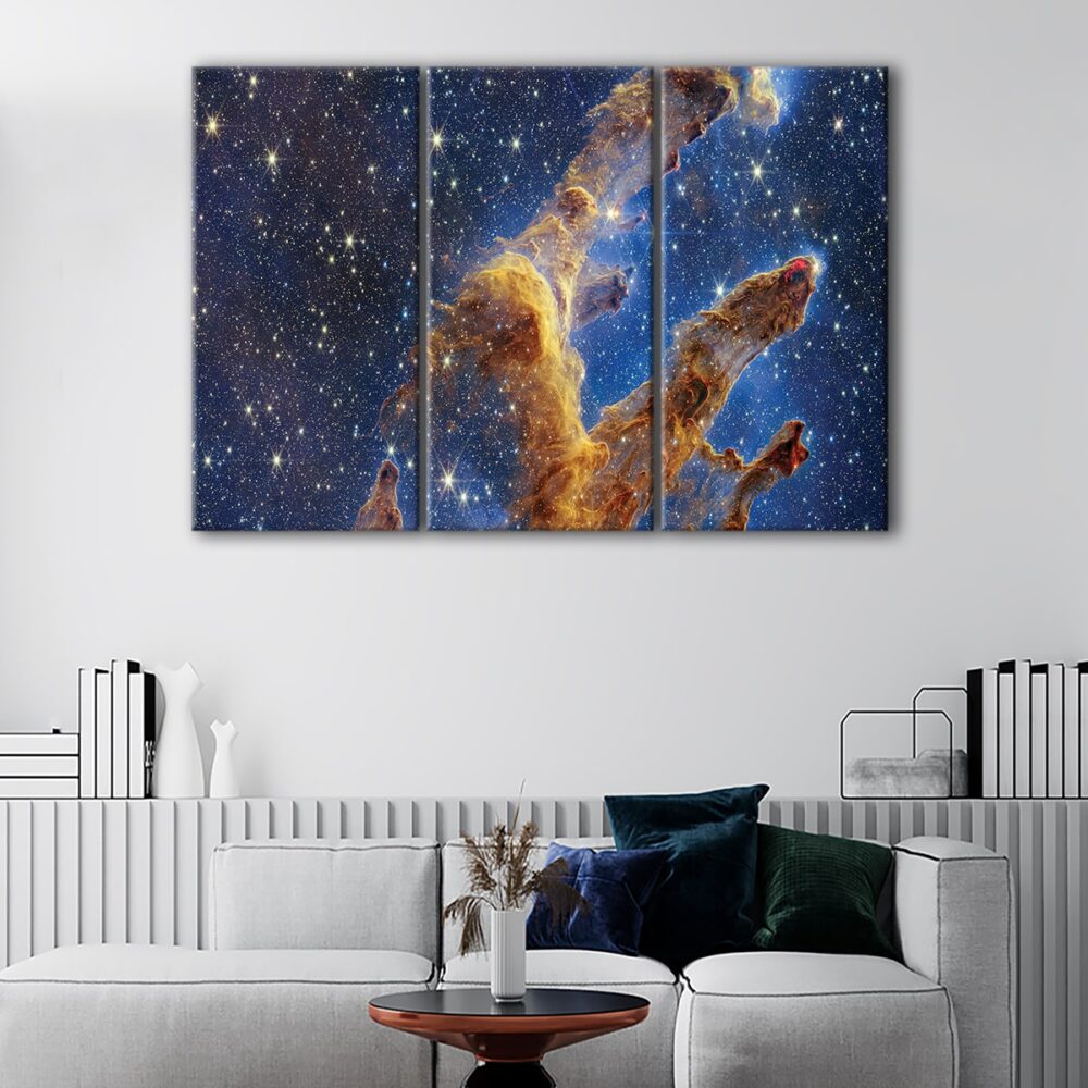 3 panels pillars of creation canvas art