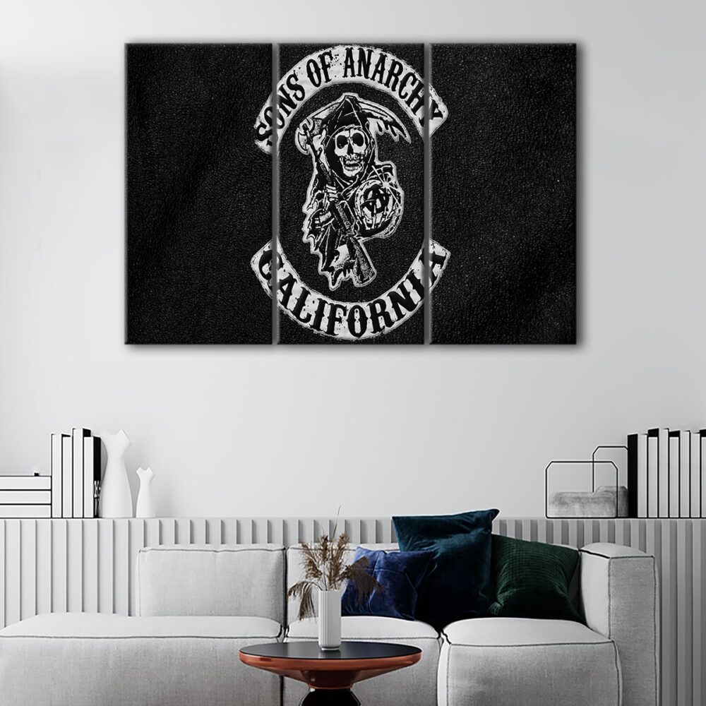 3 panels sons of anarchy canvas art