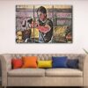 3 panels the gunman canvas art