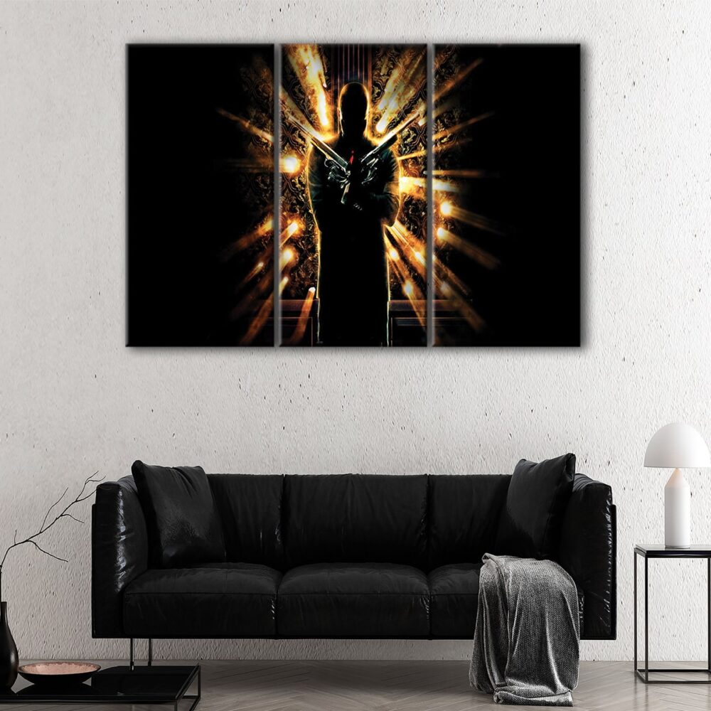 3 panels the hitman canvas art