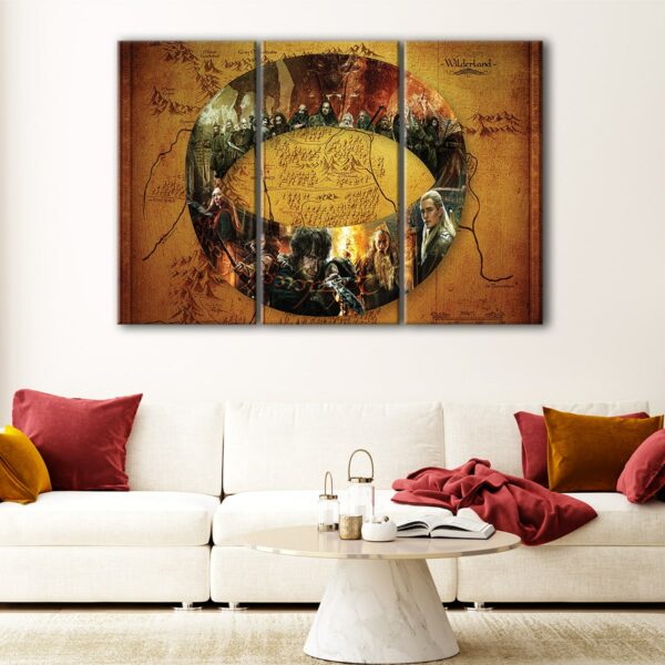 3 panels the hobbit canvas art