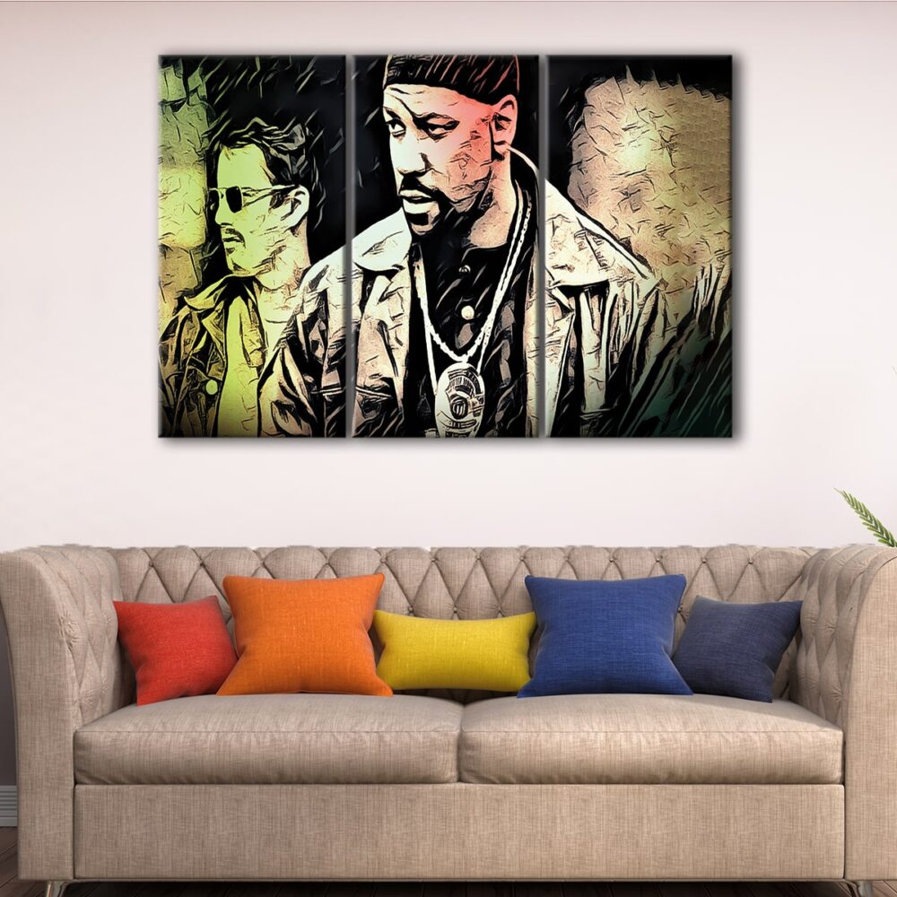 3 panels training day canvas art