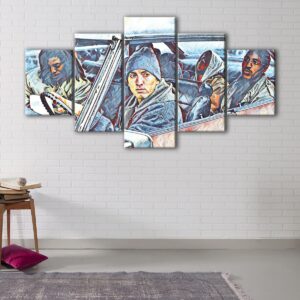 5 panels eminem 8 miles canvas art