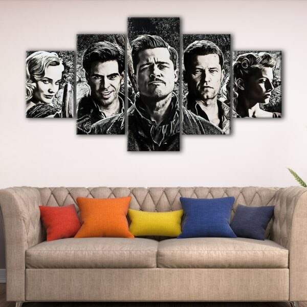 5 panels inglourious basterds canvas art