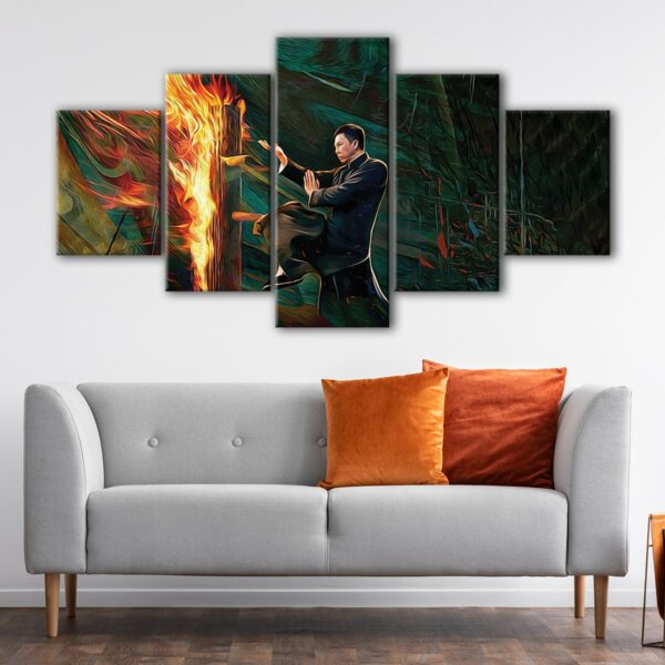 5 panels ip man canvas art