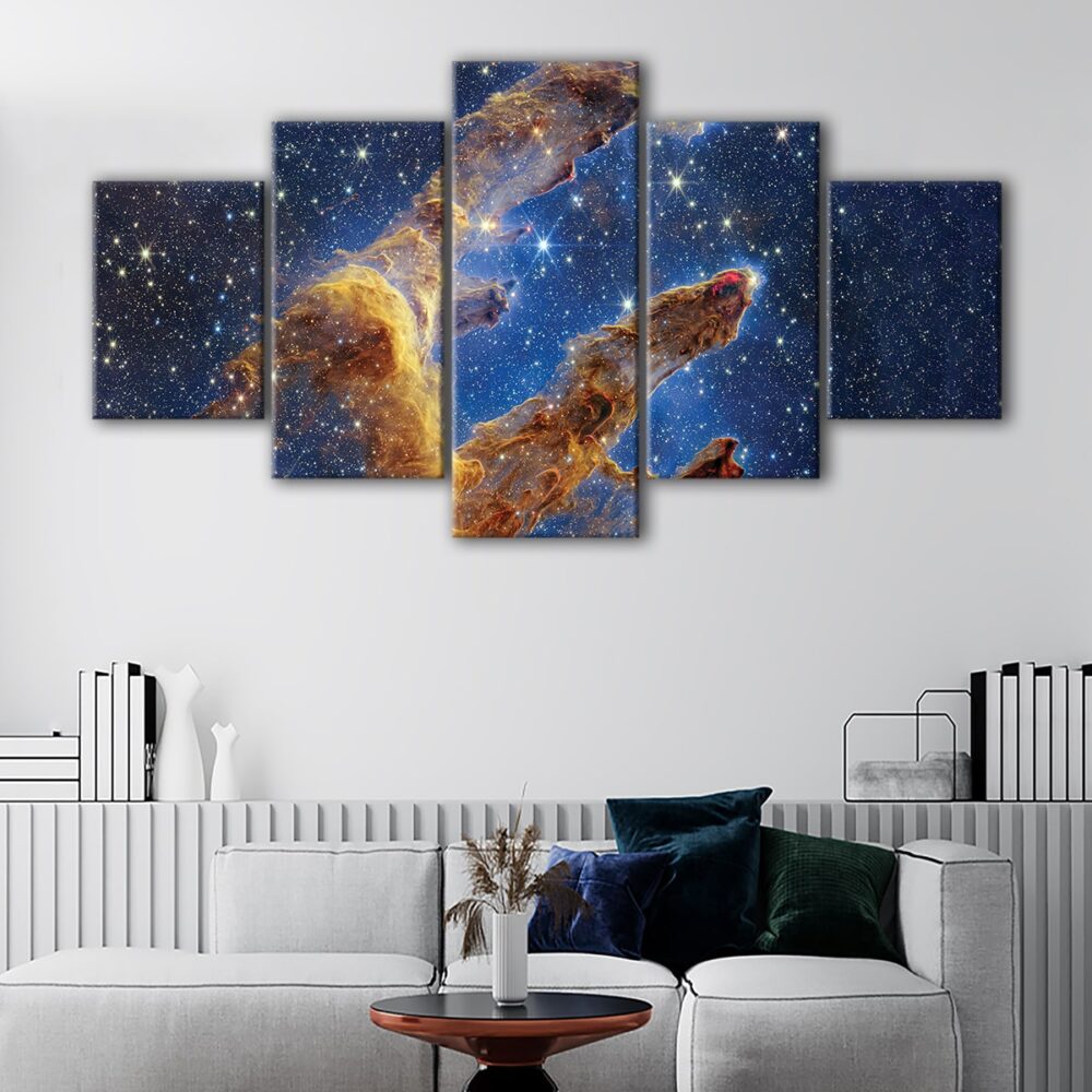 5 panels pillars of creation canvas art