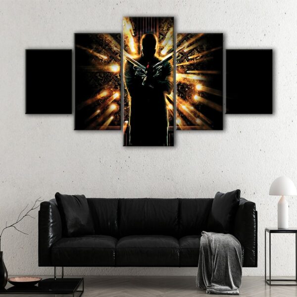 5 panels the hitman canvas art