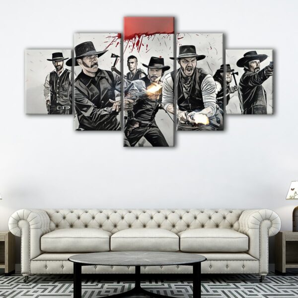 5 panels the magnificent seven canvas art