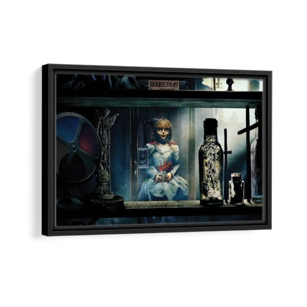 annabelle framed canvas black frame