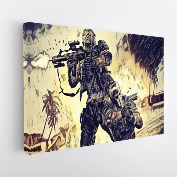 army of two stretched canvas