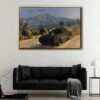 black warrior car floating frame canvas