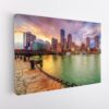 boston seaside view stretched canvas