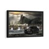 fast five framed canvas black frame