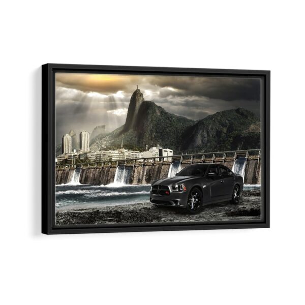 fast five framed canvas black frame