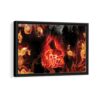 fire jazz framed canvas black frame