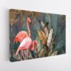 flamingo forest stretched canvas