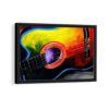 guitar painting giclee framed canvas black frame