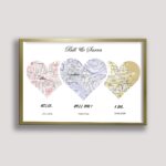 hello i do map framed canvas gold frame