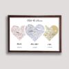 hello i do map framed canvas walnut brown