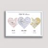 hello i do map framed canvas white frame