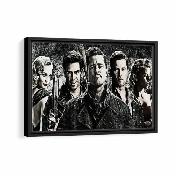 inglourious basterds framed canvas black frame