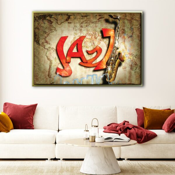 jazz world floating frame canvas