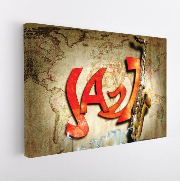 jazz world stretched canvas