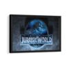 jurassic world framed canvas black frame