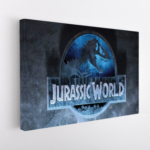 jurassic world stretched canvas